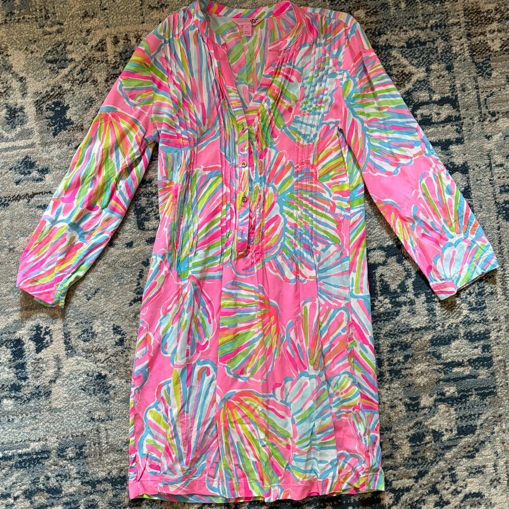 Lilly Pulitzer Sarasota tunic dress in pink pout shellabrate XS - Picture 2 of 7